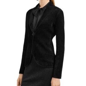 Emporio Armani Black Women's chenille Blazer size IT 46/ us 10 EUC